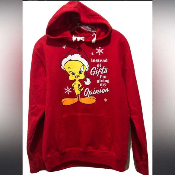 Looney Tunes red tweety Christmas sweat shirt!! - Picture 3 of 9